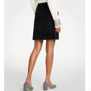 Ann taylor Black Velvet skirt with pockets